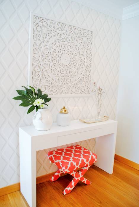 Brilho e Luz! - Decoração de sala de estar e jantar, White Glam White Glam Ruang Keluarga Modern