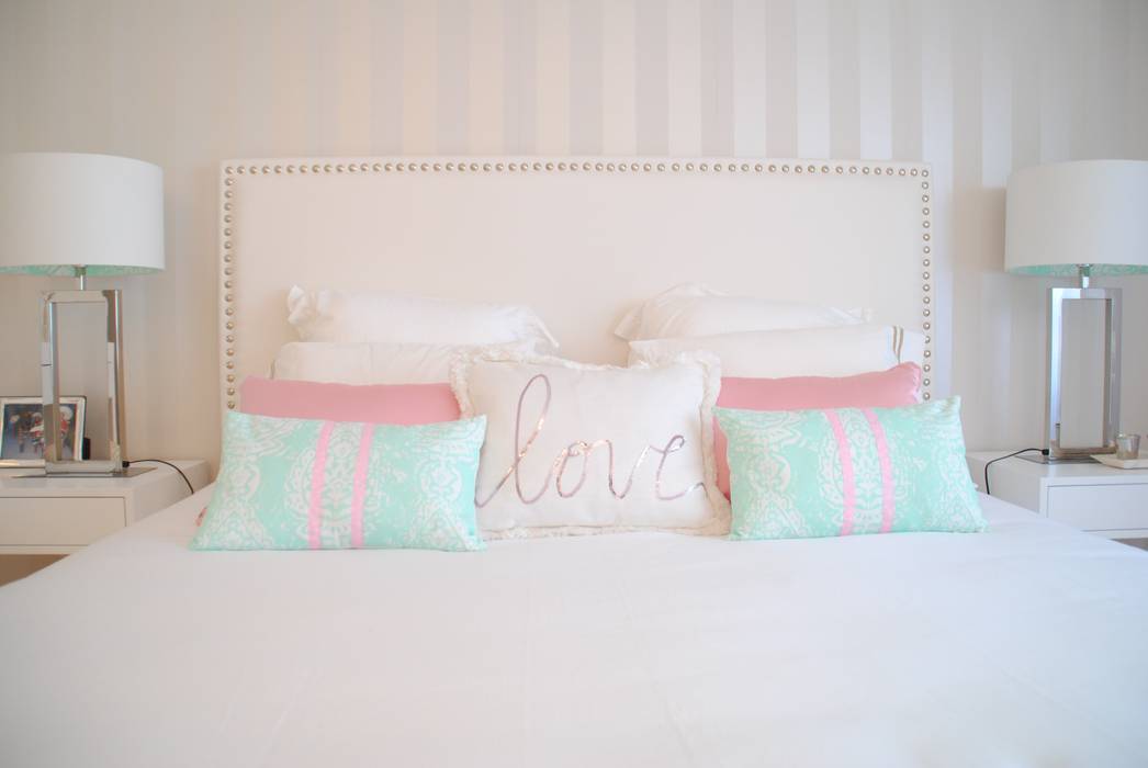 Suite Love - Decoração de Quarto, White Glam White Glam Спальня в стиле модерн