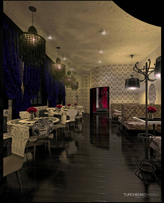 Дизайн ресторана DE MARCO TUR4ENKONATALY design space Коммерческие помещения Бары и клубы