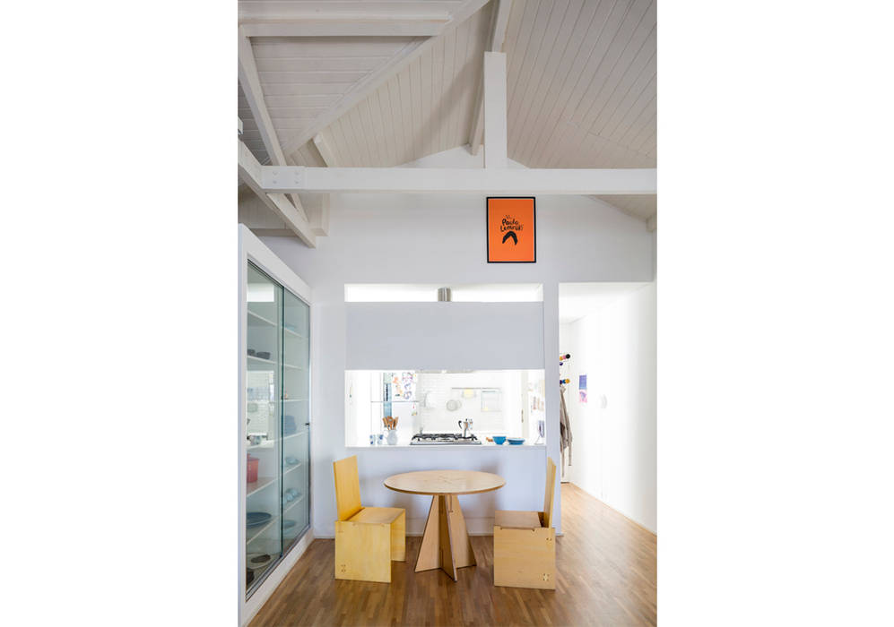 Apto. Joaquim RSRG Arquitetos Salas de jantar minimalistas Madeira Efeito de madeira