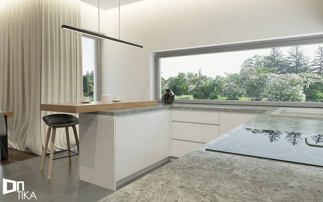 PROJEKT KĘTY/ 150 m2, TIKA DESIGN TIKA DESIGN 現代廚房設計點子、靈感&圖片 水泥