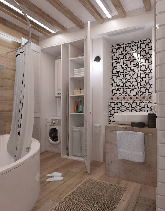 Визуализации Интерьера в скандинавском стиле, Alyona Musina Alyona Musina Scandinavian style bathroom