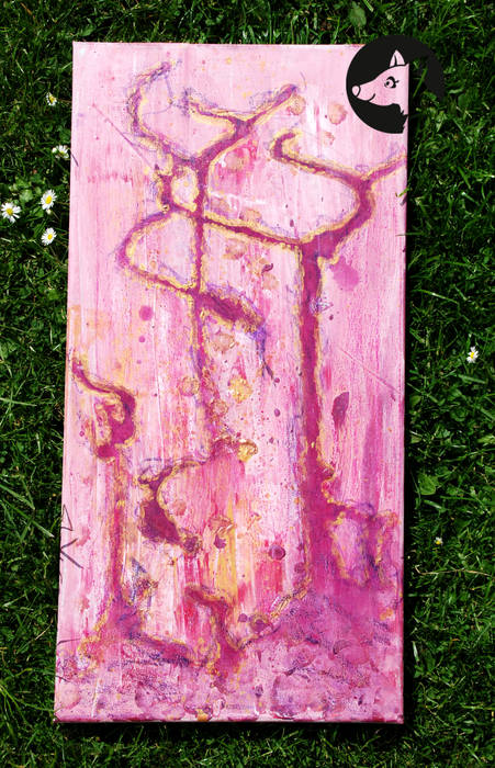 ROSA BAOBABS, Original, Acryl auf Leinwand Little Walking Wolf Weitere Zimmer Bilder & Gemälde