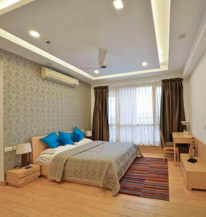 J. P. GREENS FLAT, Spaces Architects@ka Spaces Architects@ka Modern style bedroom