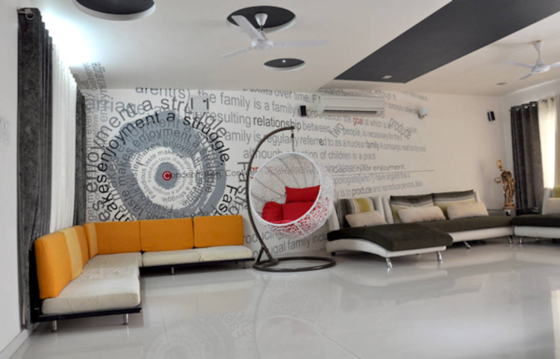 Living Room Graphics, BION Creations Pvt. Ltd. BION Creations Pvt. Ltd. Modern living room