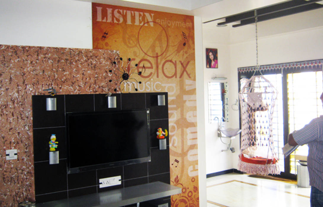 Living Room Graphics, BION Creations Pvt. Ltd. BION Creations Pvt. Ltd. Nowoczesny salon