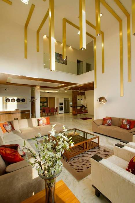 Mr.Rajan's Bungalow, P & D Associates P & D Associates Modern living room
