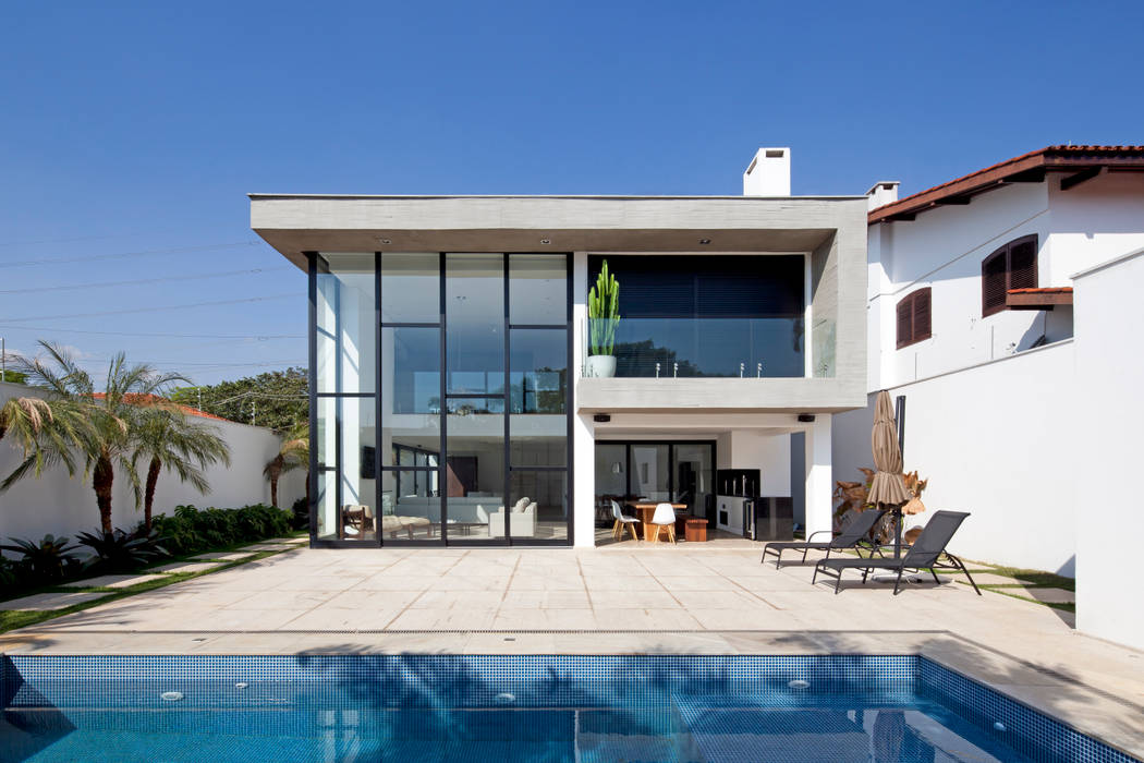 Fachada Posterior E Piscina Conrado Ceravolo Arquitetos Casas Modernas Homify