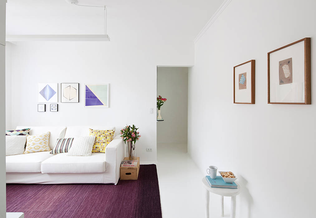 Sala INÁ Arquitetura Salas de estar minimalistas