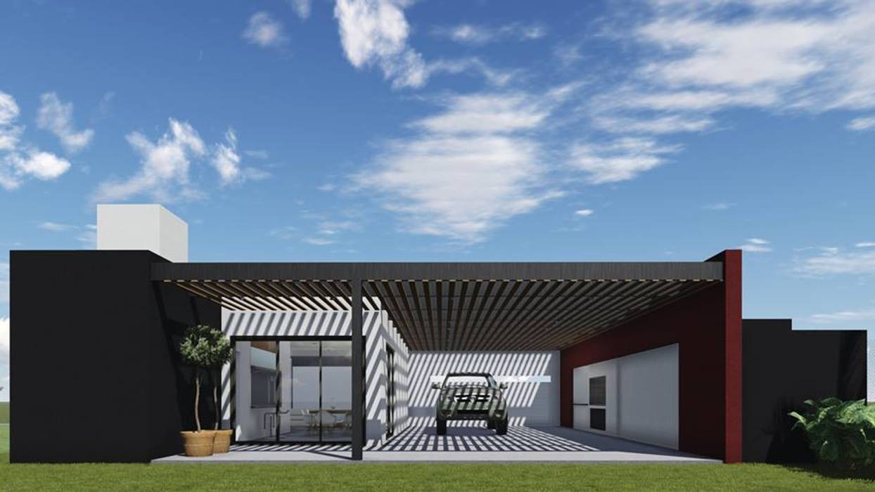 Proyecto Quincho en Las Rosas, ARBOL Arquitectos ARBOL Arquitectos Garages prefabricados