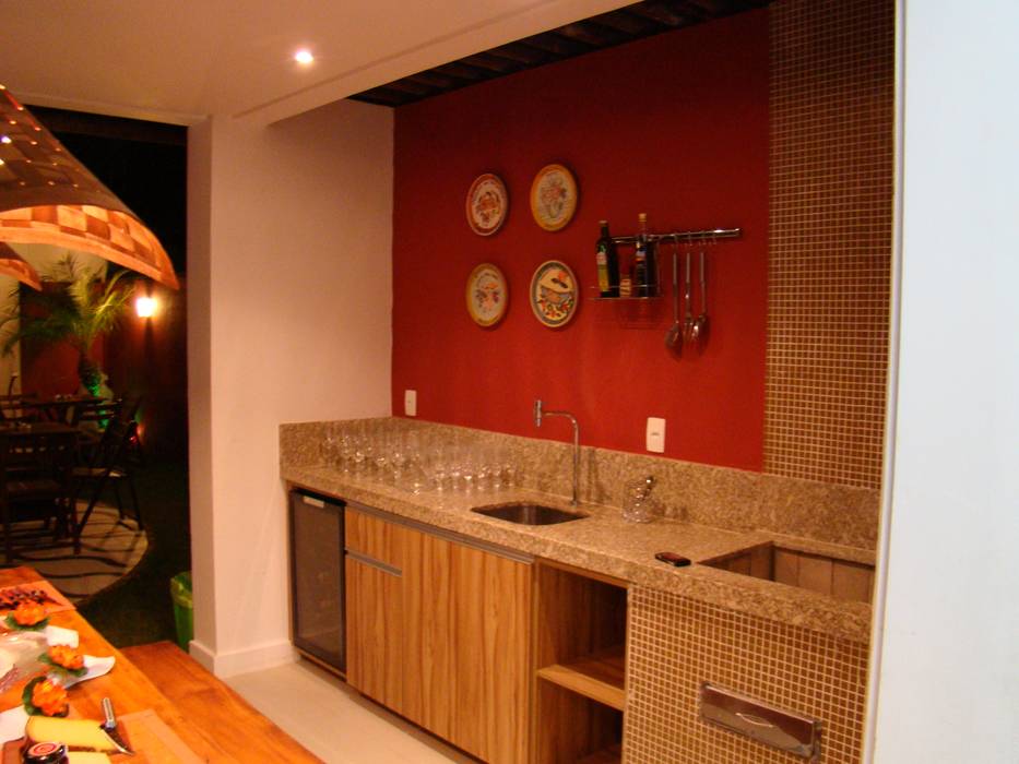 Residência de Praia, Tupinanquim Arquitetura Brasilis Tupinanquim Arquitetura Brasilis Rustic style kitchen