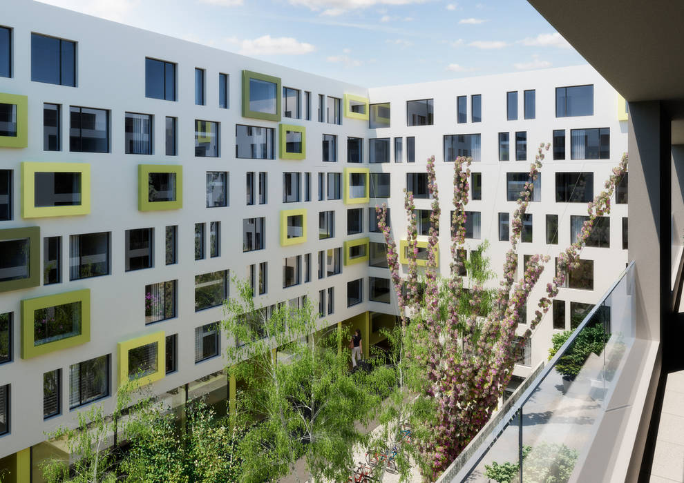 Wettbewerb/Studienauftrag: Überbauung K2 – Projekt „Greencube“, Opfikon, Fröhlich Architektur AG Fröhlich Architektur AG Moderne Häuser