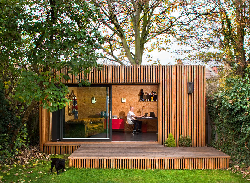 Estudios de cubierta plana 4, ecospace españa ecospace españa 現代房屋設計點子、靈感 & 圖片 木頭 Wood effect