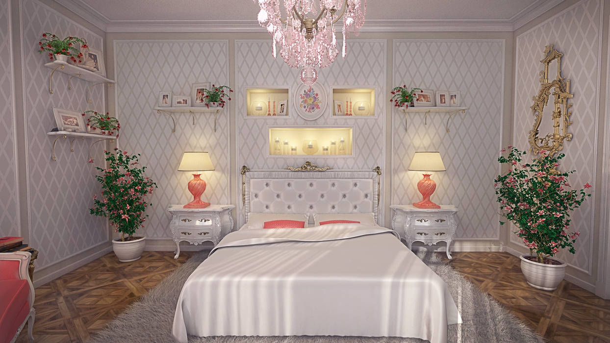 Bedchamber White&Pink, Design by Bley Design by Bley Dormitorios de estilo clásico Accesorios y decoración