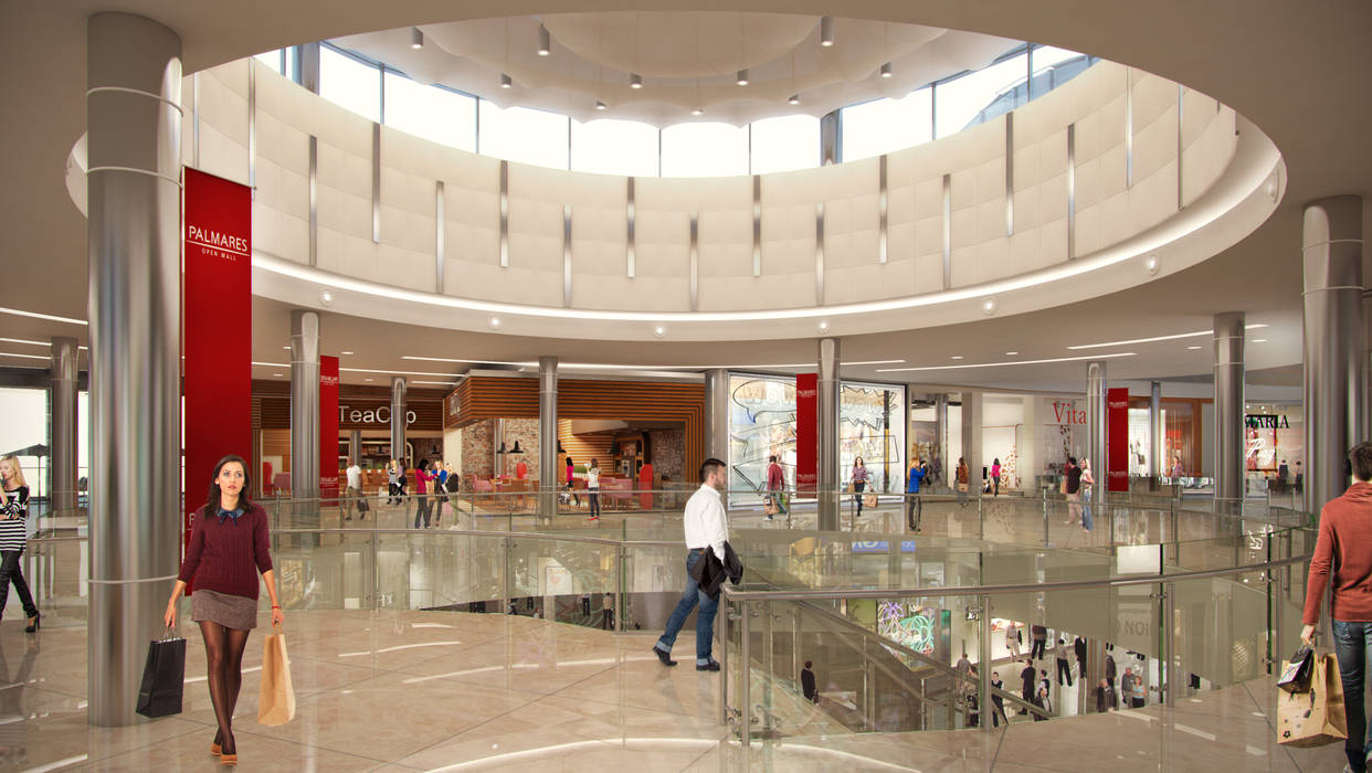 POM - Palmares Shopping Mall, Brunzini Arquitectos & Asociados Brunzini Arquitectos & Asociados Espacios comerciales Shoppings y centros comerciales