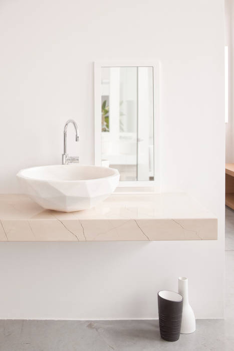 Diamond Washbasin_White PURAPIETRA Bagno moderno Marmo Rubinetto,Specchio,Lavello,Proprietà,Apparecchio idraulico,Lavandino del bagno,Prodotto,Rettangolo,Bagno,Interior design