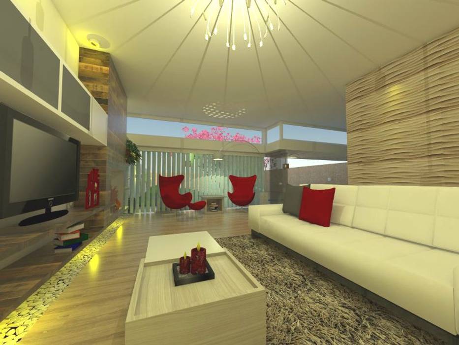 PROYECTO "CASA MODELO" -aún sin ejecutar, ER Design. @eugeriveraERdesign ER Design. @eugeriveraERdesign Salas modernas