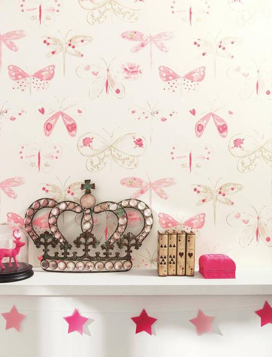 Papel de parede Libélulas, 1/4 de Sonho 1/4 de Sonho Nursery/kid’s room Paper Accessories & decoration