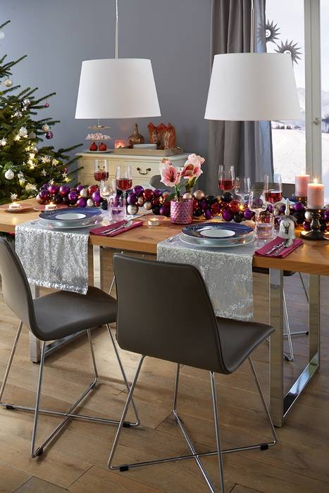 Möbel zu Weihnachten, KwiK Designmöbel GmbH KwiK Designmöbel GmbH Salas de jantar modernas Pele Cinzento Cadeiras e bancos