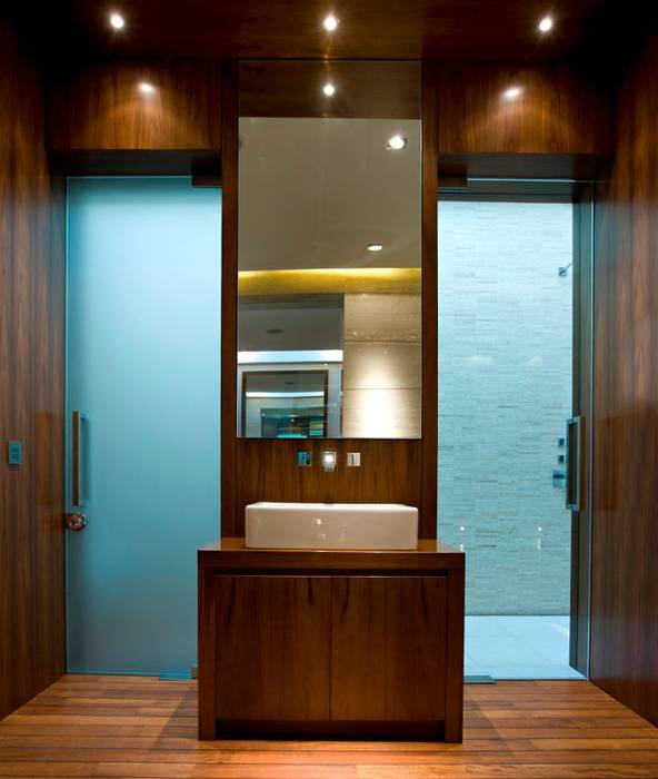 Frameless glass doors in blue glass Ion Glass Modern walls & floors Glass