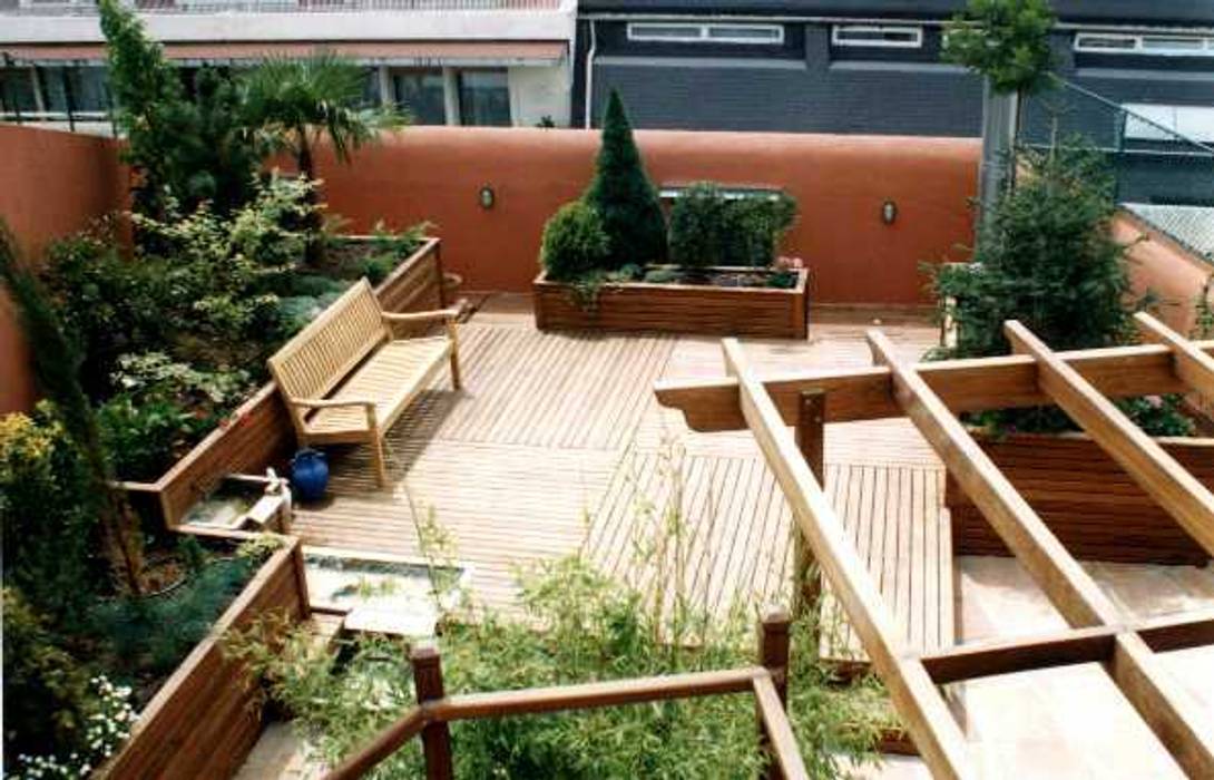 Cubierta ajardinada / roof garden balcones y terrazas de estilo moderno