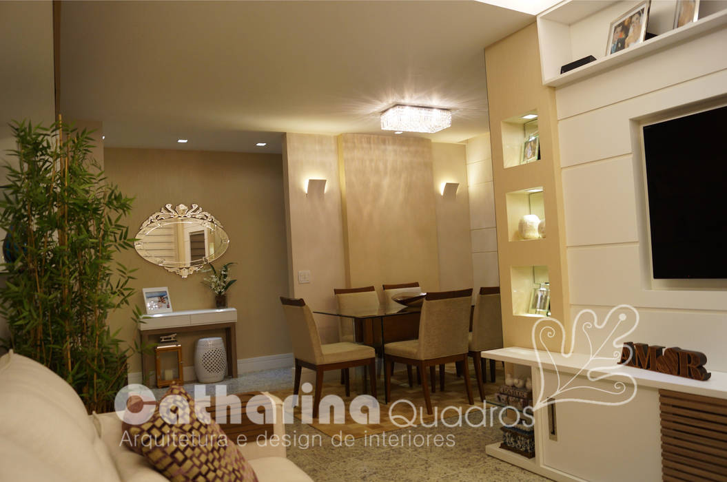 Apartamento Charitas - Niterói - RJ - 2014, Catharina Quadros Arquitetura e Interiores Catharina Quadros Arquitetura e Interiores Salas de jantar modernas