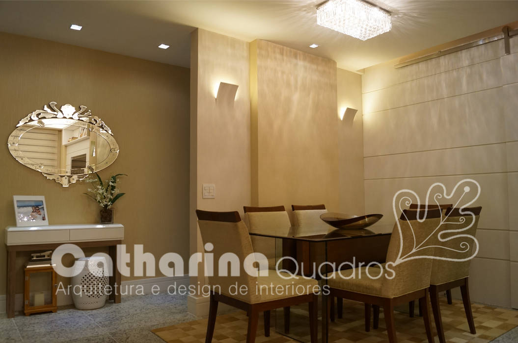 Apartamento Charitas - Niterói - RJ - 2014, Catharina Quadros Arquitetura e Interiores Catharina Quadros Arquitetura e Interiores Salas de jantar modernas