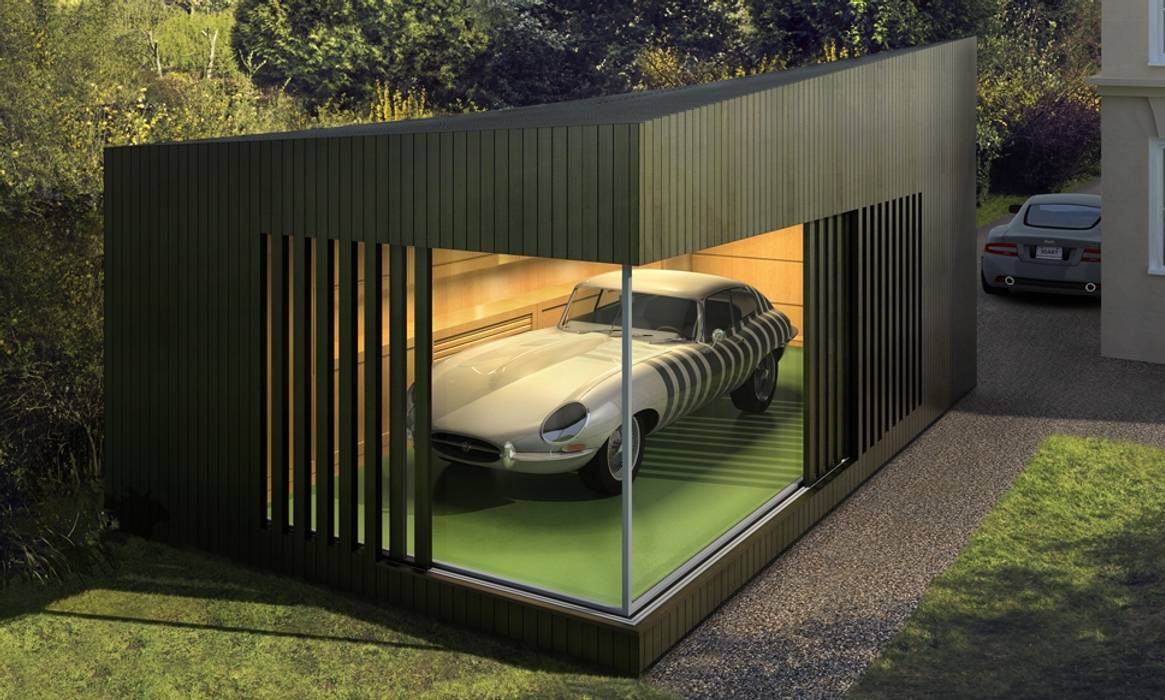 Autospace, ecospace españa ecospace españa Garajes prefabricados Madera Acabado en madera