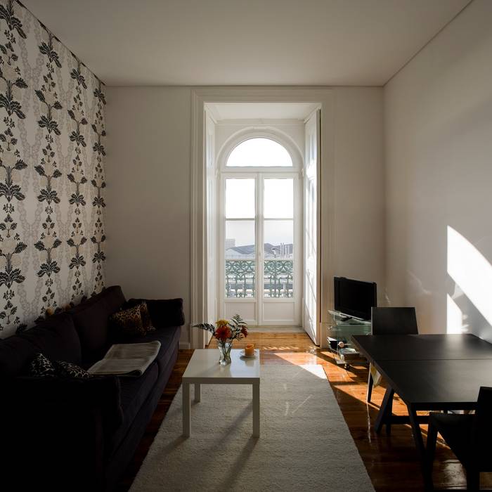 VÃO - Arquitectos Associados, Lda. Salas de estilo clásico Madera maciza