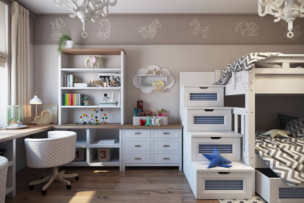 homify Chambre d'enfant originale Bois Effet bois