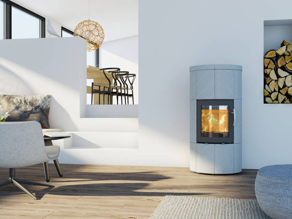 M Serie, Speicherofen Bernhard Schleicher e.K. Speicherofen Bernhard Schleicher e.K. Modern living room Fireplaces & accessories