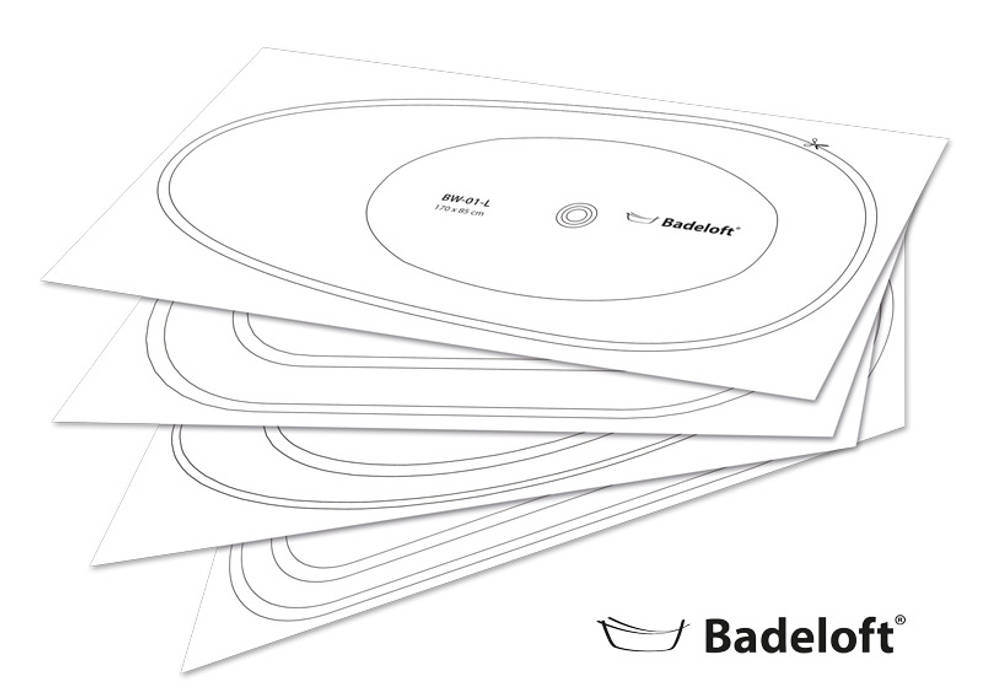 Schablone: modern von Badeloft - Badewannen und Waschbecken aus Mineralguss und Marmor,Modern freistehende Badewanne,Mineralguss,Badewanne,Mineralguss,Badewanne