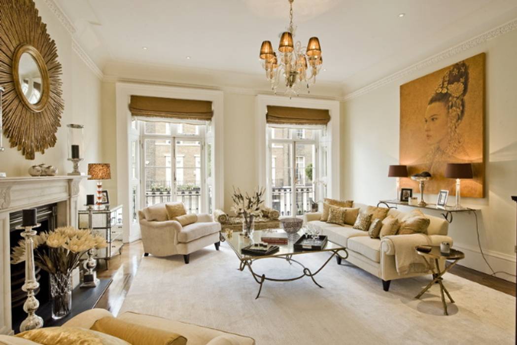 The Living room at the Chester Street House Nash Baker Architects Ltd Salas / recibidores