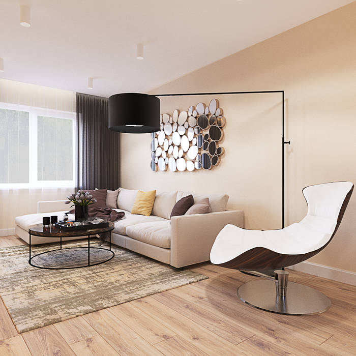 Дизайн интерьера квартиры, INTERIERIUM INTERIERIUM Modern Living Room