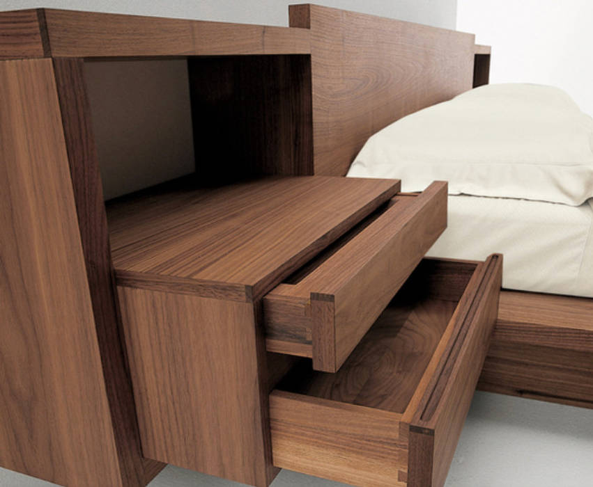 Recámaras, INVITO INVITO Dormitorios minimalistas Madera Acabado en madera Camas y cabeceras
