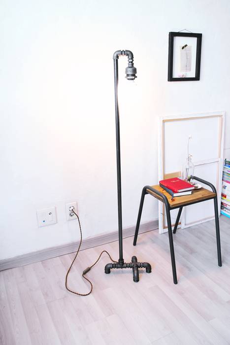 파이프 조명 , 13월의 블루 13월의 블루 Industrial style bedroom Lighting