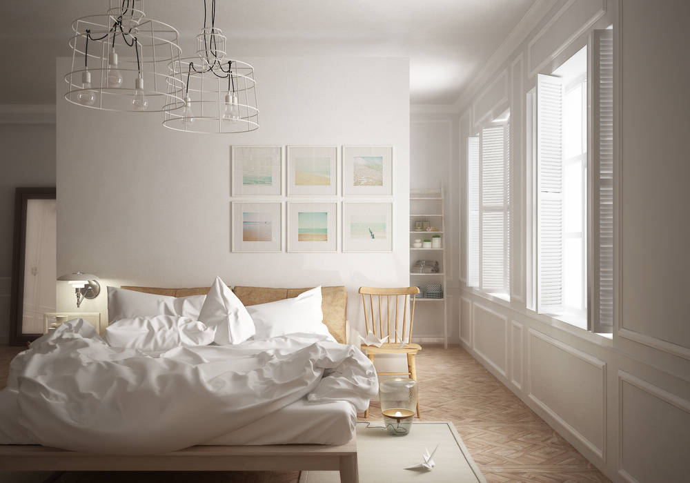 homify Scandinavian style bedroom Beds & headboards