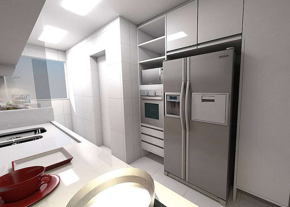 Apartamento – horto bela vista – salvador/ba cozinhas modernas por