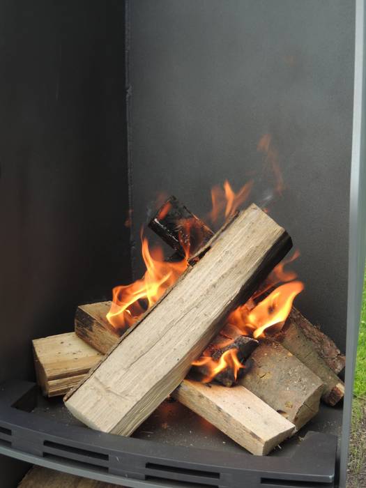 moderne feuerstelle im garten, skulptur / feuerstelle / grill: moderner garten von mabadesign | homify, Design ideen