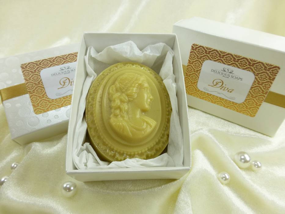 Exklusive Pflanzenölseifen, Delicious Soaps Seifenmanufaktur Delicious Soaps Seifenmanufaktur オリジナルスタイルの お風呂 テキスタイル＆アクセサリー