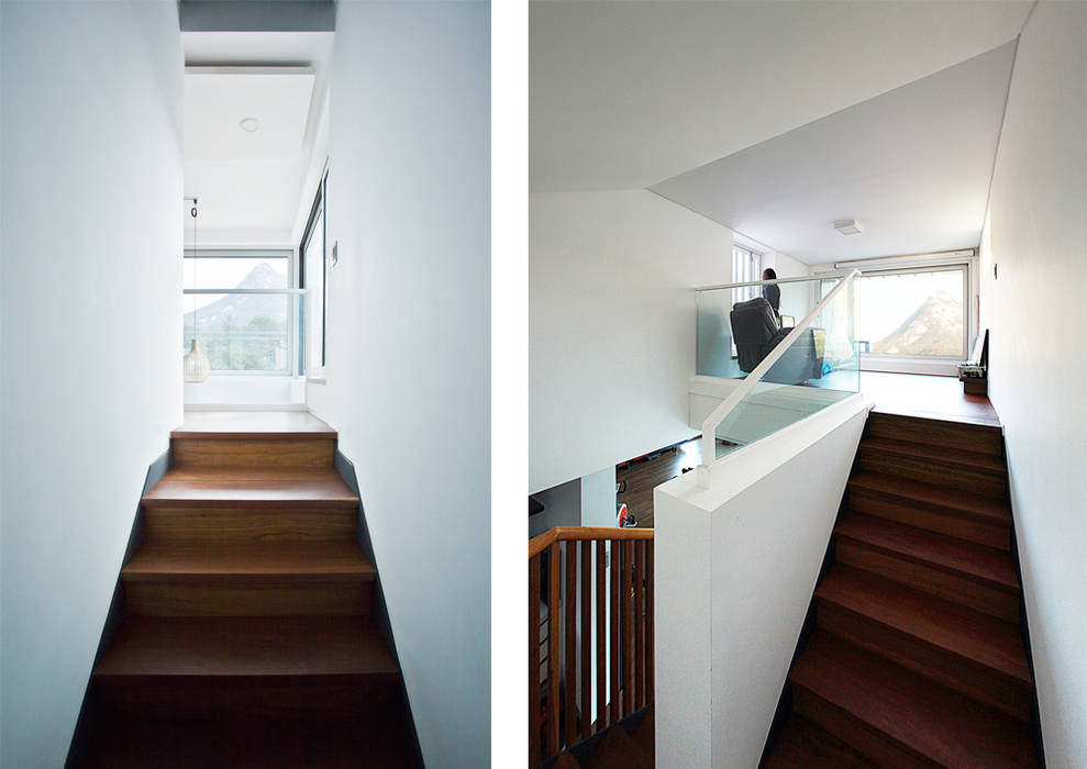 Bukhansan Dulegil house, designband YOAP designband YOAP Modern Corridor, Hallway and Staircase