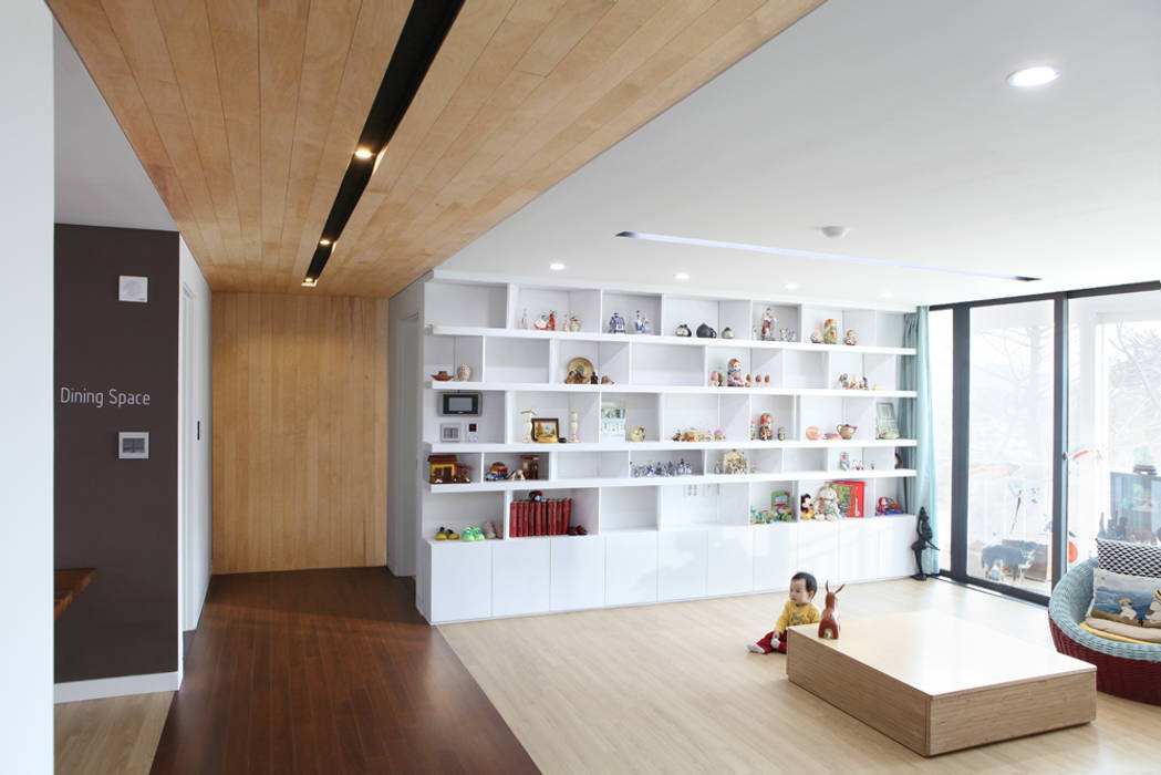 Hongeun-dong apartment unit remodeling, designband YOAP designband YOAP Salas de estar modernas