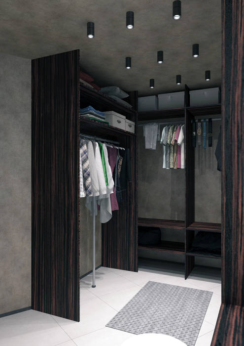 Black&White Flat, QUADRUM STUDIO QUADRUM STUDIO Closets minimalistas