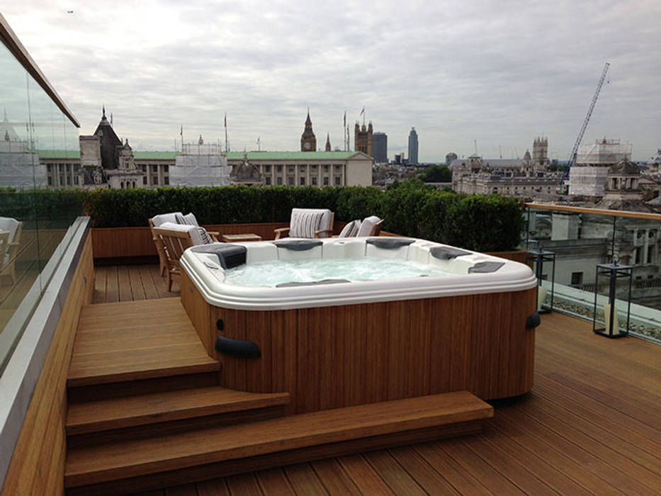 Garden roof-top design and build London Decorum . London Spa Solid Wood Multicolored