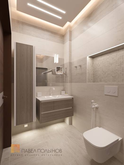 Квартира в современном стиле, 153 кв.м., Студия Павла Полынова Студия Павла Полынова Minimalist style bathrooms