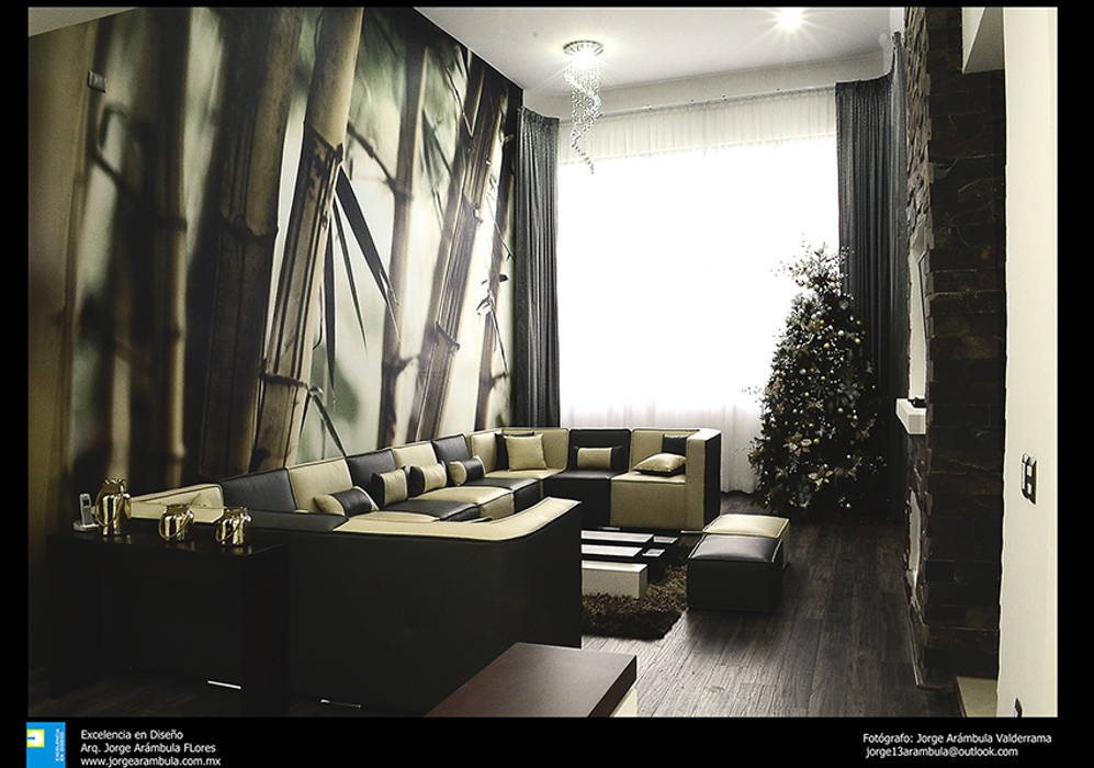 residencia Alondra, Excelencia en Diseño Excelencia en Diseño Modern living room Engineered Wood White