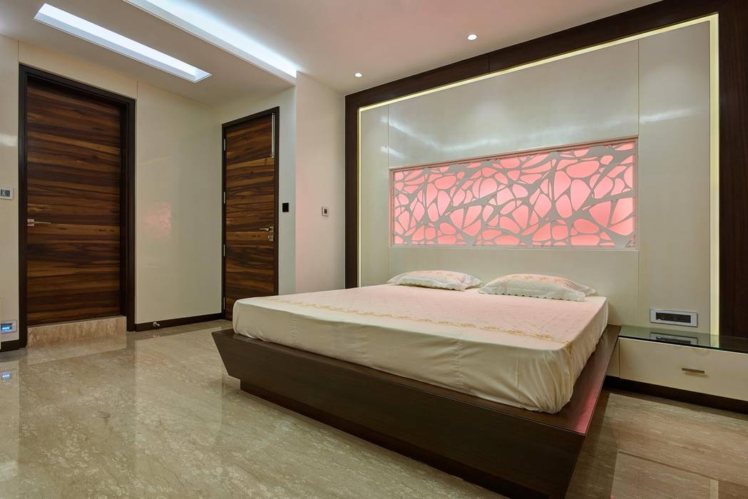 Apartment at Tirupur, Cubism Cubism Modern style bedroom Furniture,Property,Comfort,Wood,Architecture,Interior design,Bed frame,Floor,Flooring,Bed