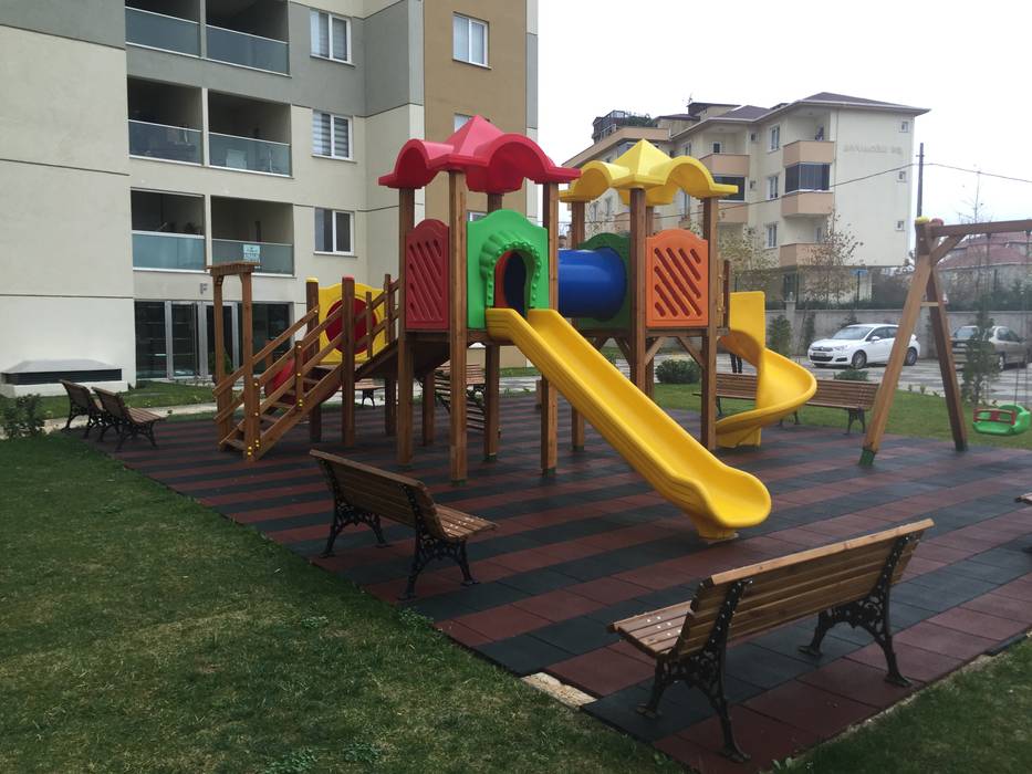 AHŞAP ÇOCUK OYUN GRUBU, AĞAÇ EV MOBİLYA PEYZAJ LTD. ŞTİ. AĞAÇ EV MOBİLYA PEYZAJ LTD. ŞTİ. Modern Garden Wood-Plastic Composite Swings & play sets