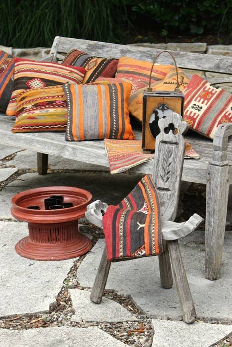 Wohntextilien, Bohème Living Bohème Living Colonial style living room Wool Orange Accessories & decoration