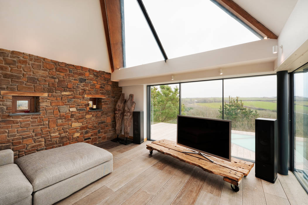 Down Barton, Devon, Trewin Design Architects Trewin Design Architects Modern living room